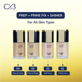 CVB Prep + Prime Fix + Shimmer Foundation – 40ml